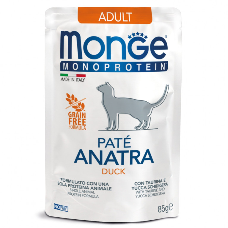 Monge Cat Monoprotein паучи для взрослых кошек из утки 85г