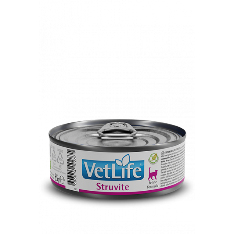 Farmina Vet Life Cat Struvite Диетический влажный корм (консервы) для взрослых кошек при мочекаменной болезни струвиты