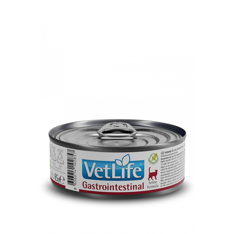 Farmina VetLife Cat Gastro-Intestinal Диетический влажный корм (консервы) для взрослых кошек при заболеваниях ЖКТ