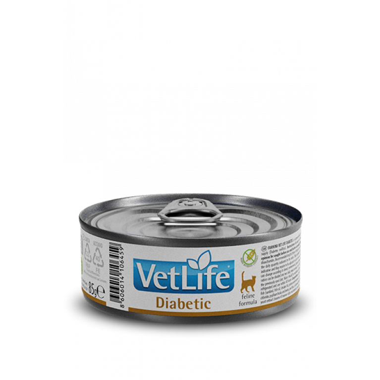 Farmina Vet Life Cat Diabetic Диетический влажный корм (консервы) для взрослых кошек при сахарном диабете 