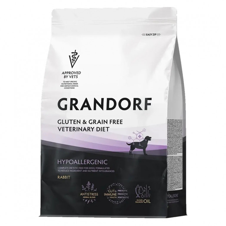 Grandorf Vet Hypoallergenic Диетический корм для собак при пищевой аллергии с Кроликом