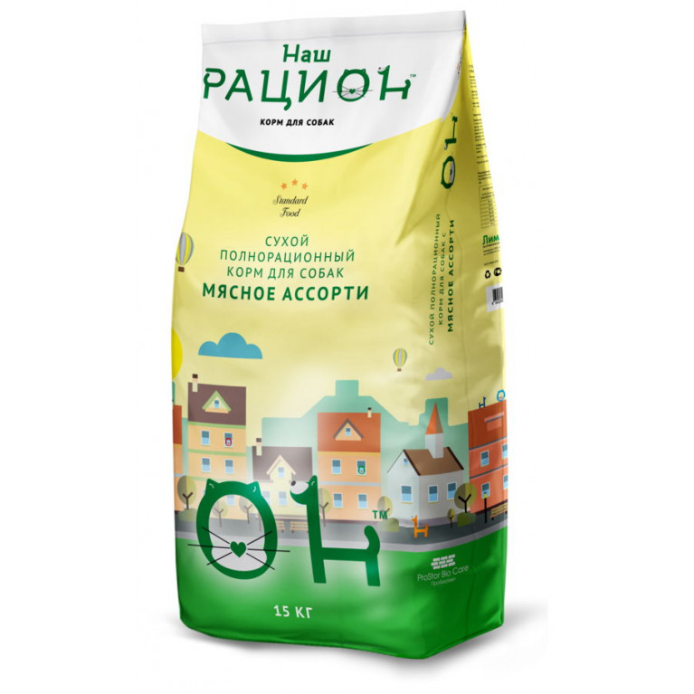 Наш Рацион Сухой корм для собак (мясное ассорти)