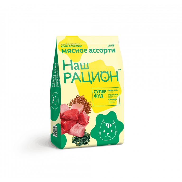 Наш Рацион Сухой корм для кошек (мясное ассорти)