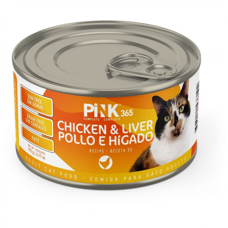 Pink 365 Полнорационные консервы для кошек Курица с печенью и лактоферрином 175г