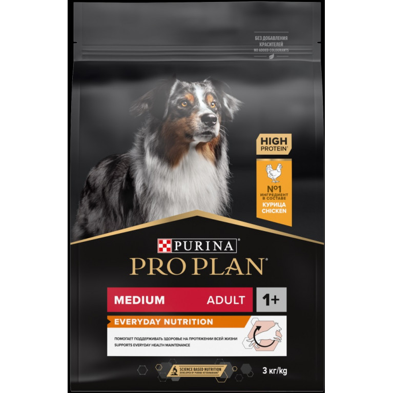 Pro Plan Adult Medium Everyday Nutrition Сухой корм для взрослых собак средних пород с высоким содержанием курицы
