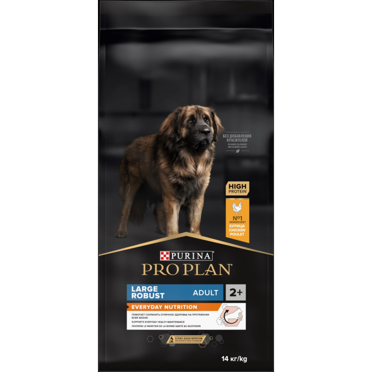 Pro Plan Adult Large Robust Everyday Nutrition Сухой корм для взрослых собак крупных пород с мощным телосложением  с высоким содержанием курицы