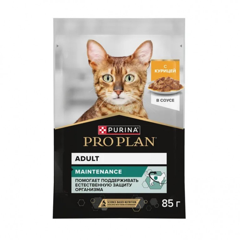 Pro Plan Adult Maintenance Влажный корм для взрослых кошек, с курицей в соусе 85г