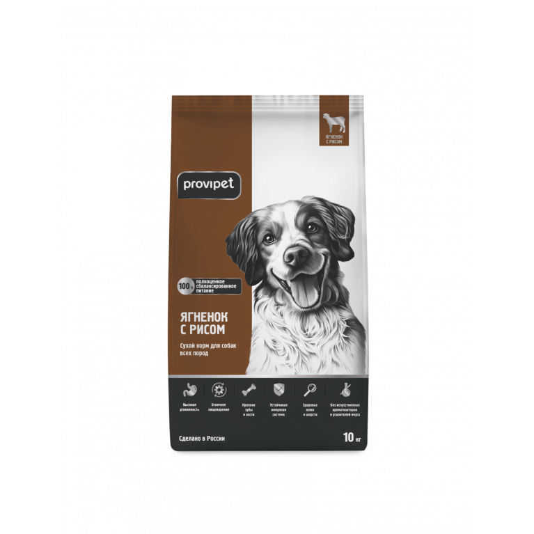 Provipet сухой корм для собак всех пород с ягненок