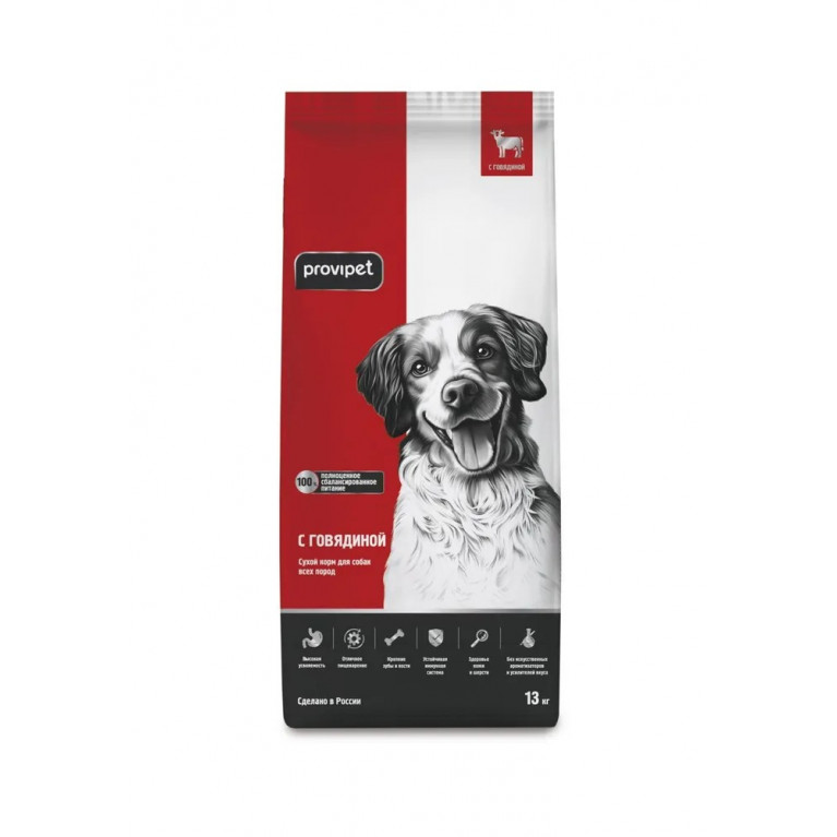 Provipet сухой корм для собак всех пород с говядиной 
