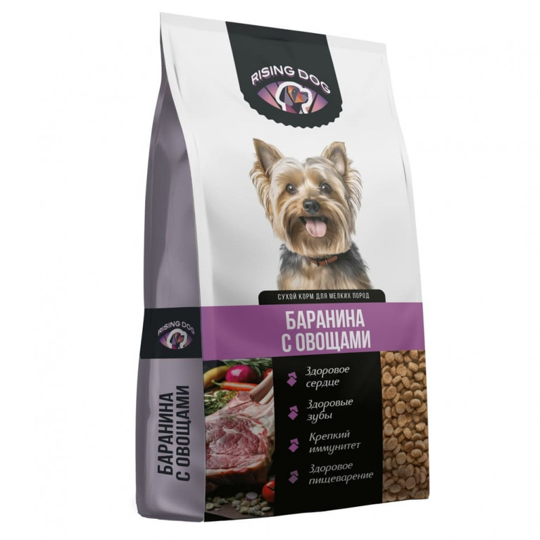 Rising Dog Сухой корм для собак для малых пород "Баранина с овощами" 10кг Rising Dog Сухой корм для собак для малых пород "Баранина с овощами" 10кг