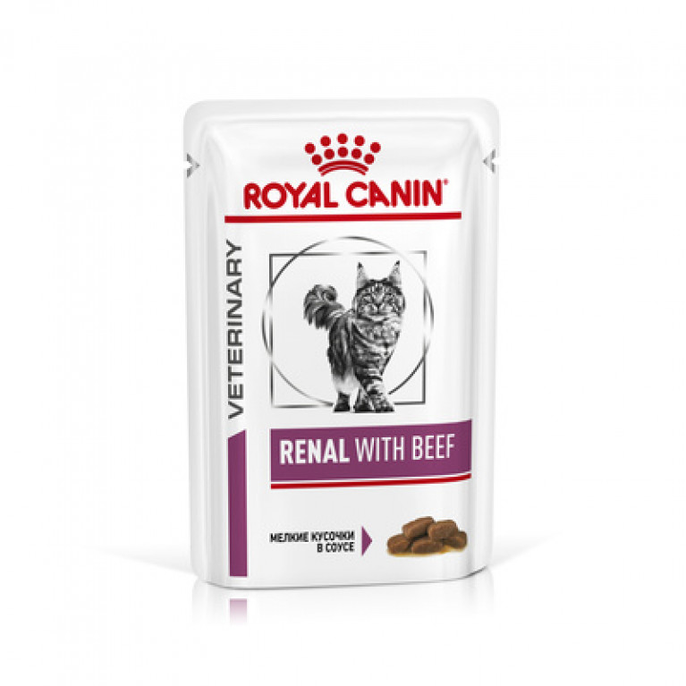 Royal Canin Renal Для кошек с почечной недостаточностью (Говядина), 85 г Royal Canin Renal Для кошек с почечной недостаточностью (Говядина), 85 г
