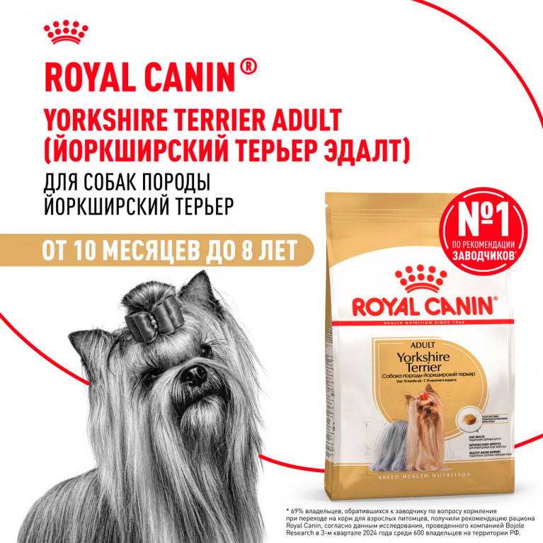 Royal Canin Yorkshire Terrier Сухой корм для взрослого йоркширкого терьера с 10 мес