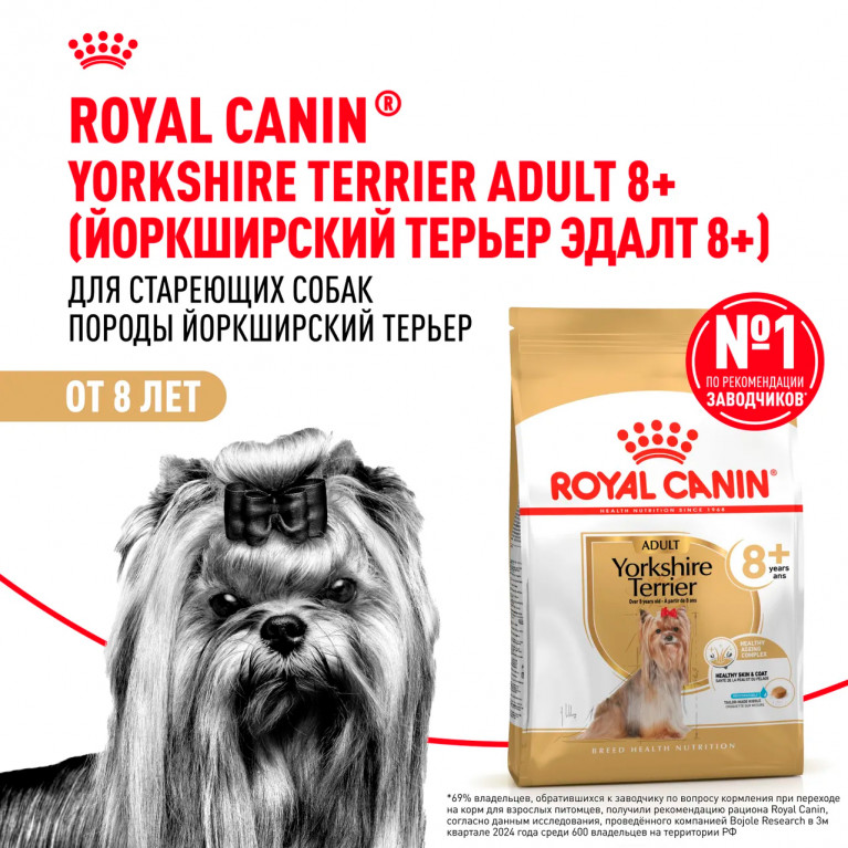 Royal Canin Yorkshire Terrier 8+ Сухой корм для пожилых собак йоркширкого терьера старше 8 лет Royal Canin Yorkshire Terrier 8+ Сухой корм для пожилых собак йоркширкого терьера старше 8 лет